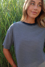 Porter Fleece Stripe Tee