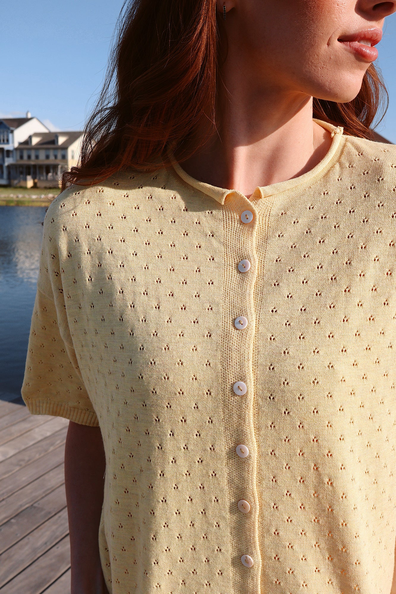 Seaside Sorbet Pointelle Cardigan