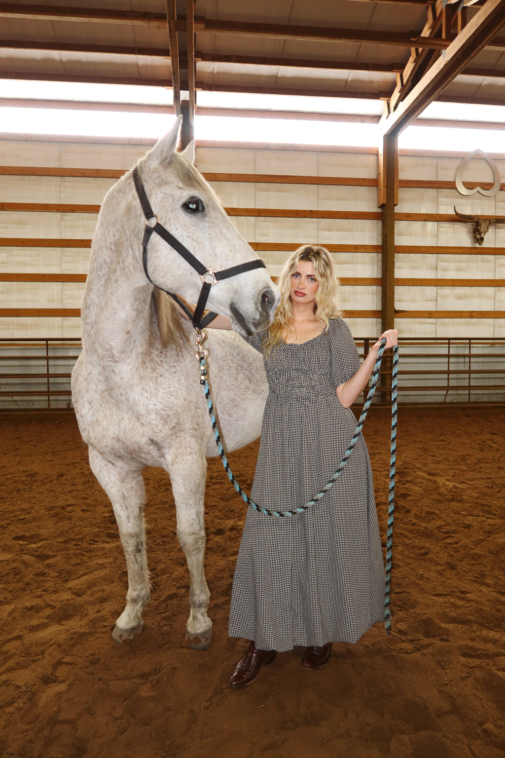 Blackberry Gingham Maxi