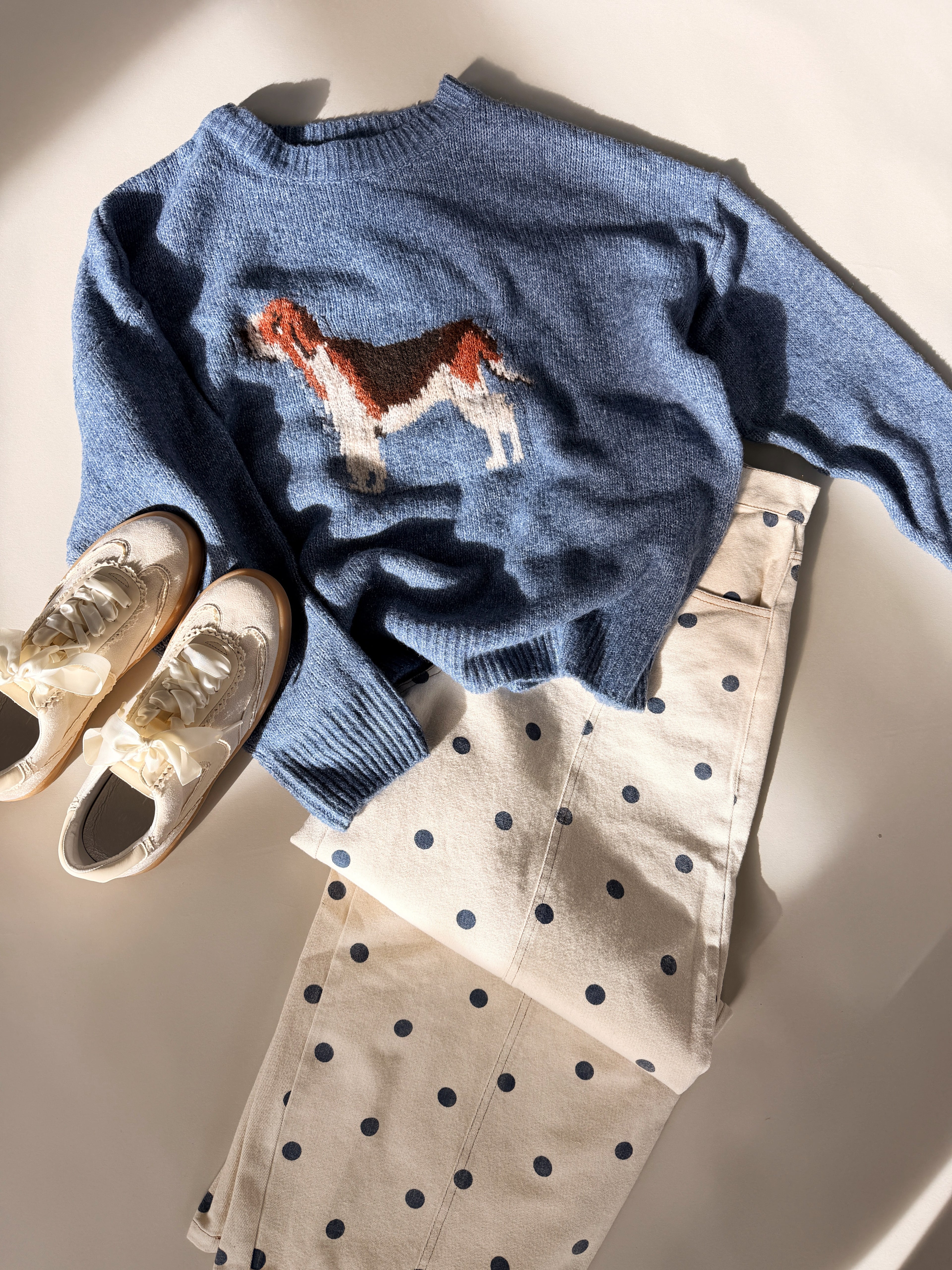 FINAL SALE - Hound Knit Sweater in Grey