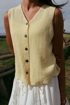Rae Knit Tank in Butter Yellow