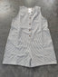 FINAL SALE - FLAWED Newport Pinstripe Romper - Large