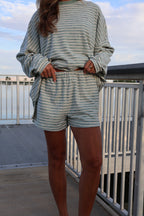 Cameron Stripe Fleece Shorts