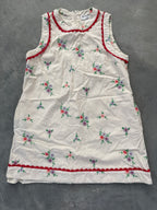 FINAL SALE - FLAWED Poppy Floral Embroidered Dress - Medium