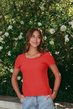 Sweetheart Ribbed Tee