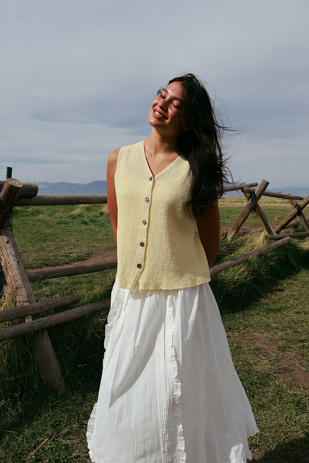 Rae Knit Tank in Butter Yellow