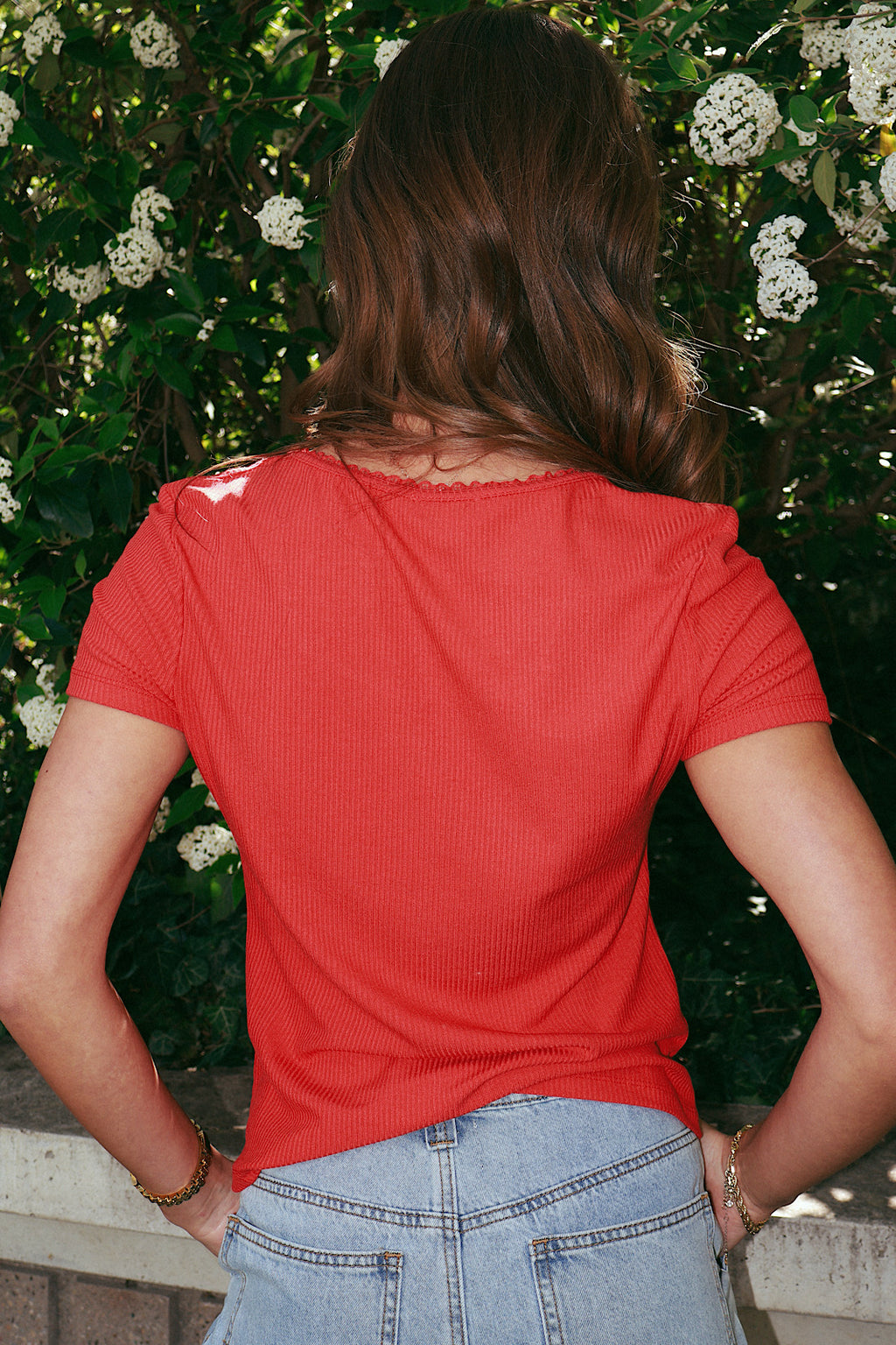 Sweetheart Ribbed Tee