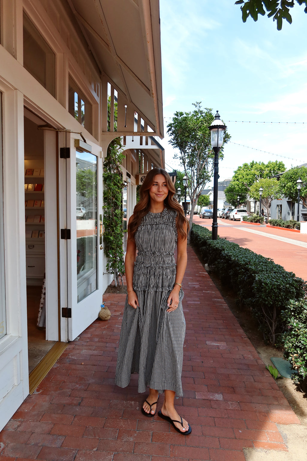 June Gingham Maxi