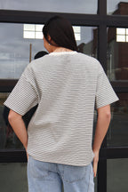 Billie Stripe Tee in Ivory
