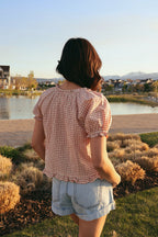 Bonnie Seersucker Plaid Blouse