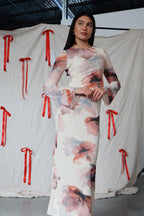 FINAL SALE - Ariana Mesh Maxi in Ivory