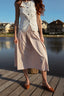 FINAL SALE - Ella Pinstripe Skirt in Cream