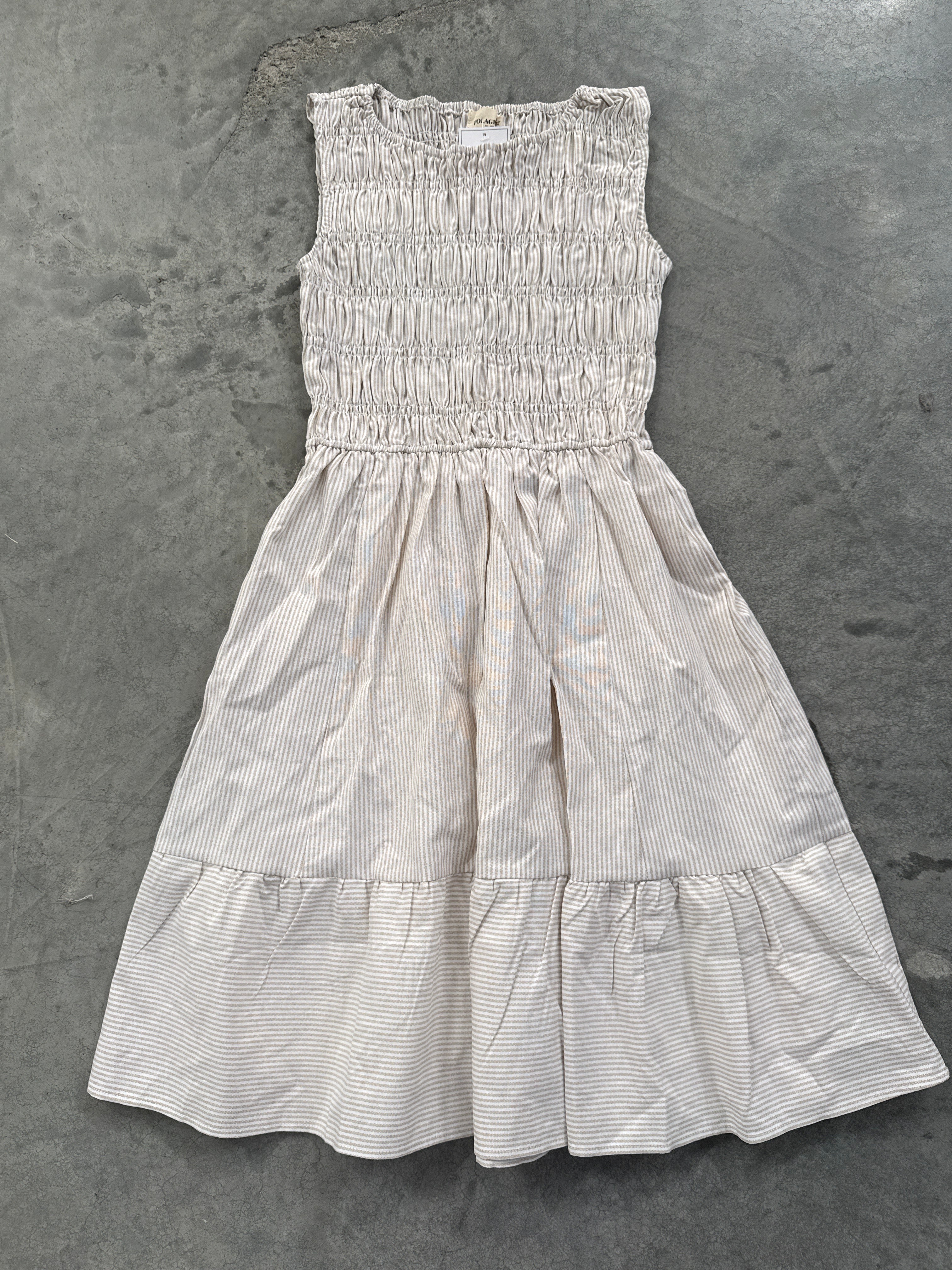 FINAL SALE - FLAWED Nantucket Pinstripe Dress - Small