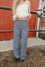 FINAL SALE - Waco Seersucker Checkered Pants in Navy