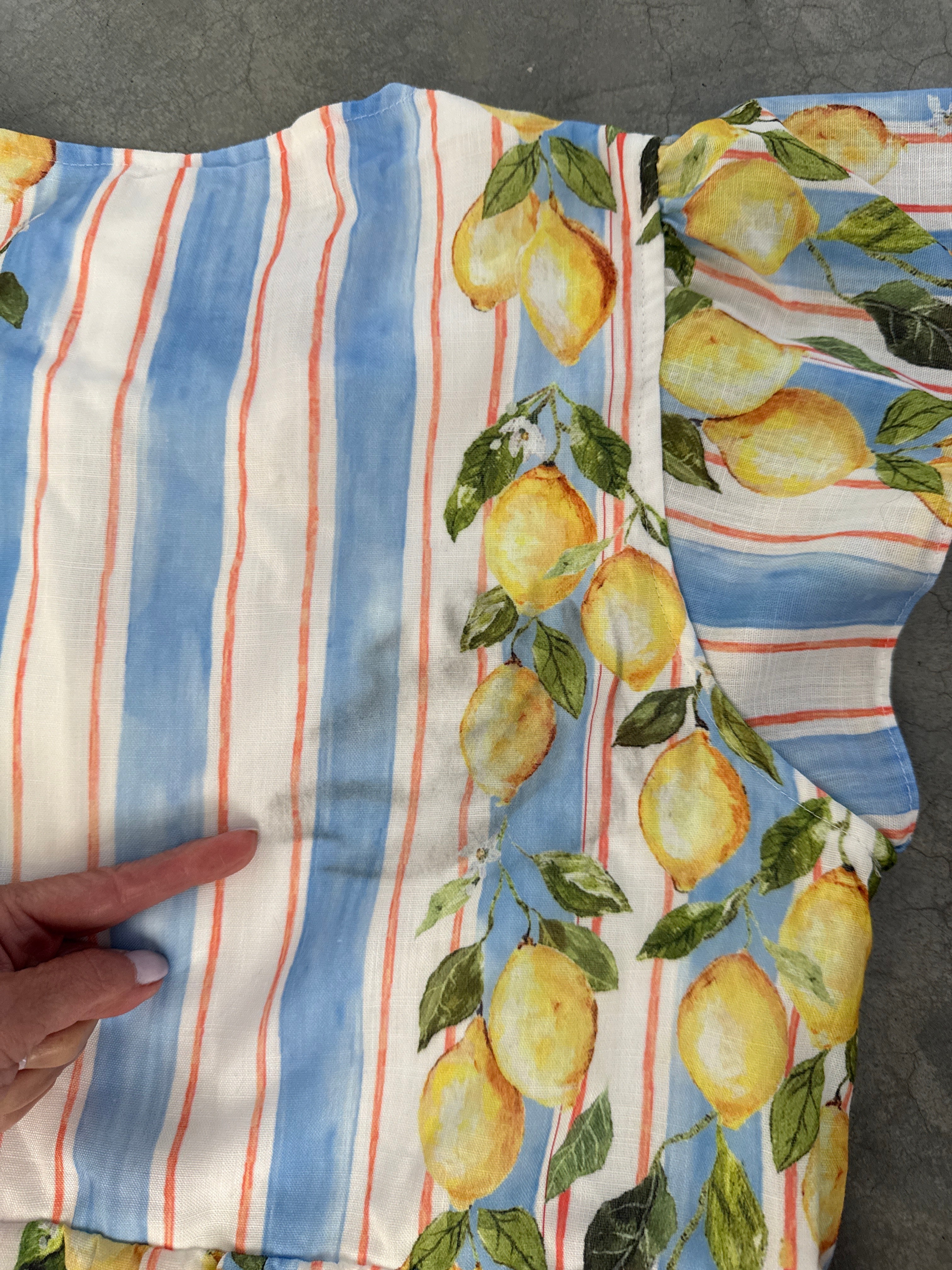 FINAL SALE - FLAWED Citrus Stripe Dress - XLarge