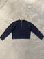 FINAL SALE - FLAWED Piper Henley Sweater in Navy - Medium
