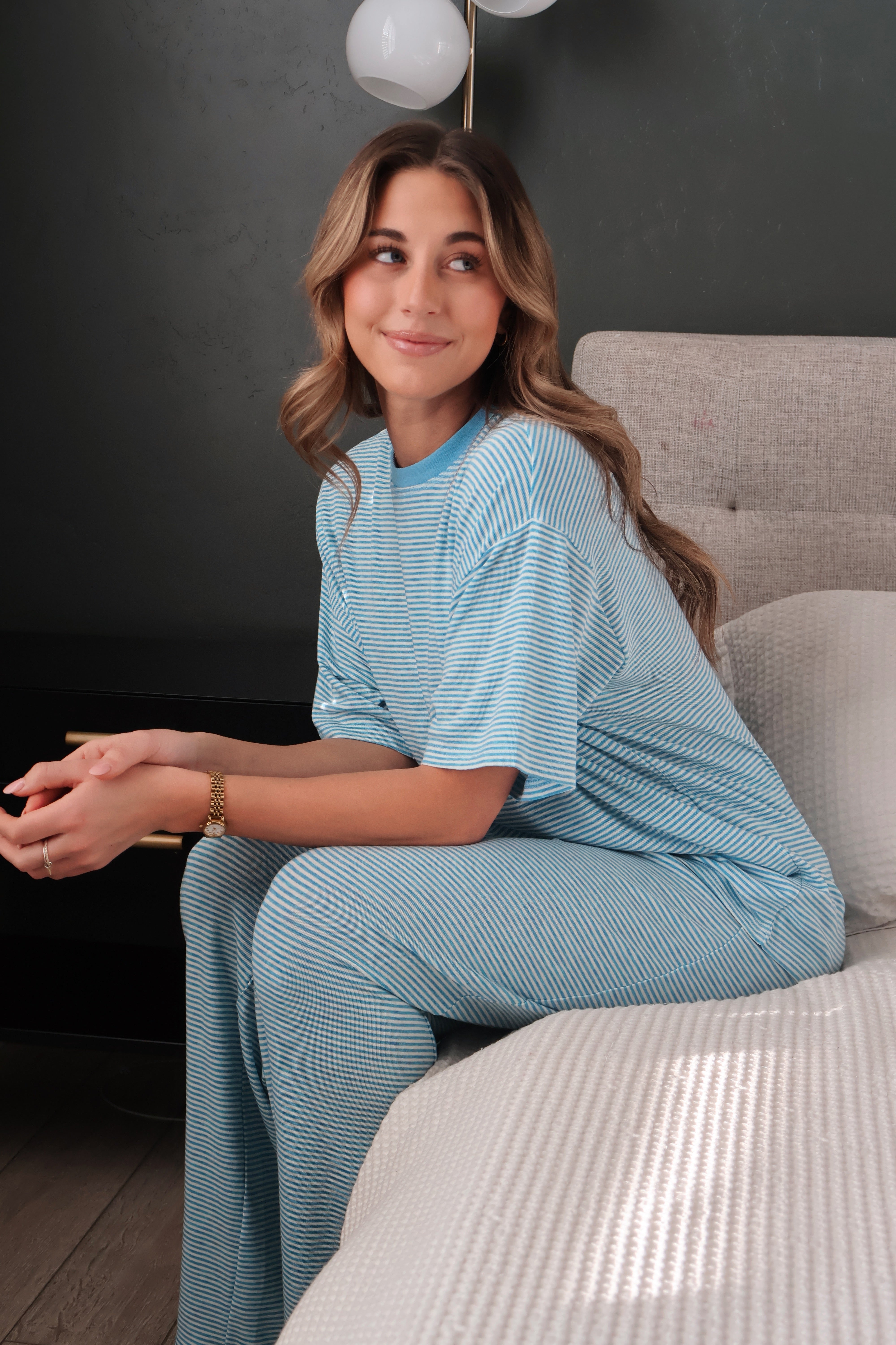 Dreamy Days Stripe Ribbed Tee Main image