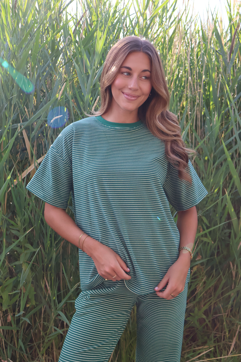 Porter Fleece Stripe Tee
