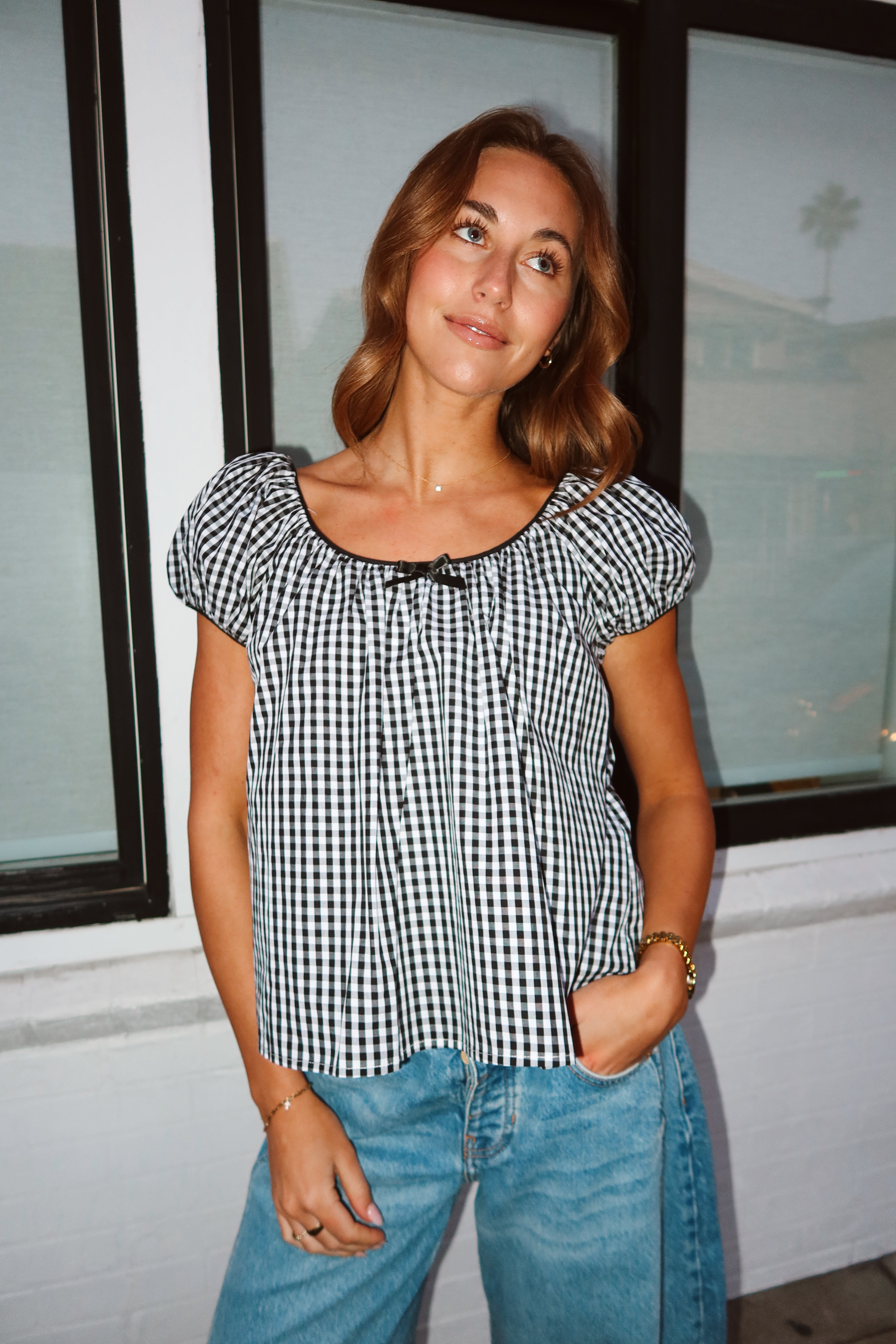Aspyn Gingham Blouse Main image