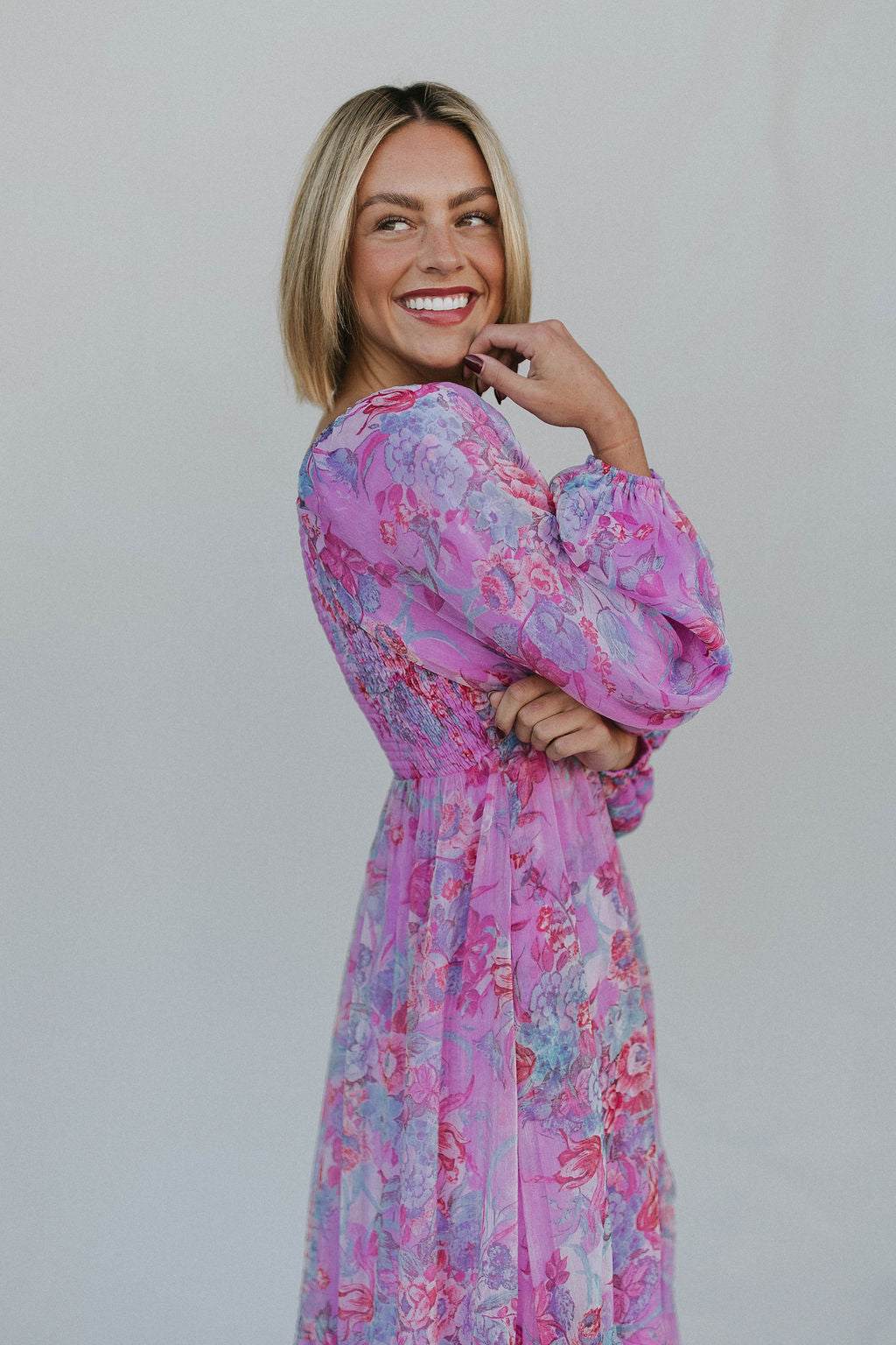 Purple Rain Floral Midi
