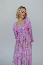 Purple Rain Floral Midi
