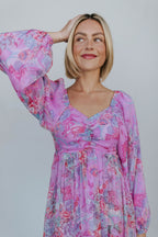 Purple Rain Floral Midi