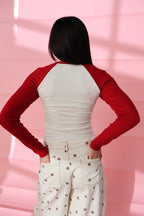 FINAL SALE - Teddy Embroidered Raglan Tee