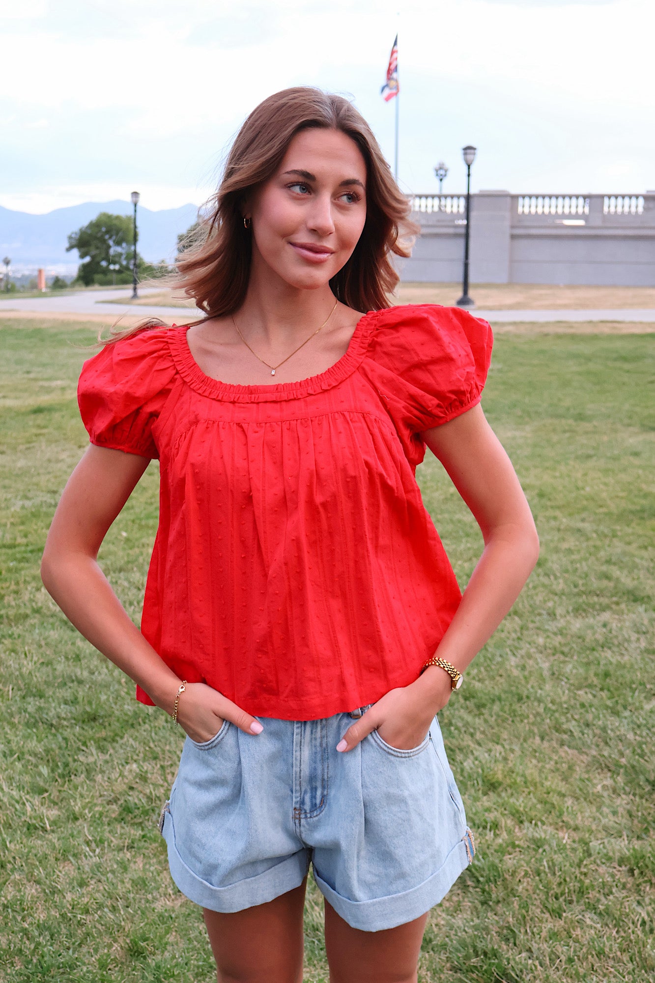Sweet Caroline Ruffle Blouse