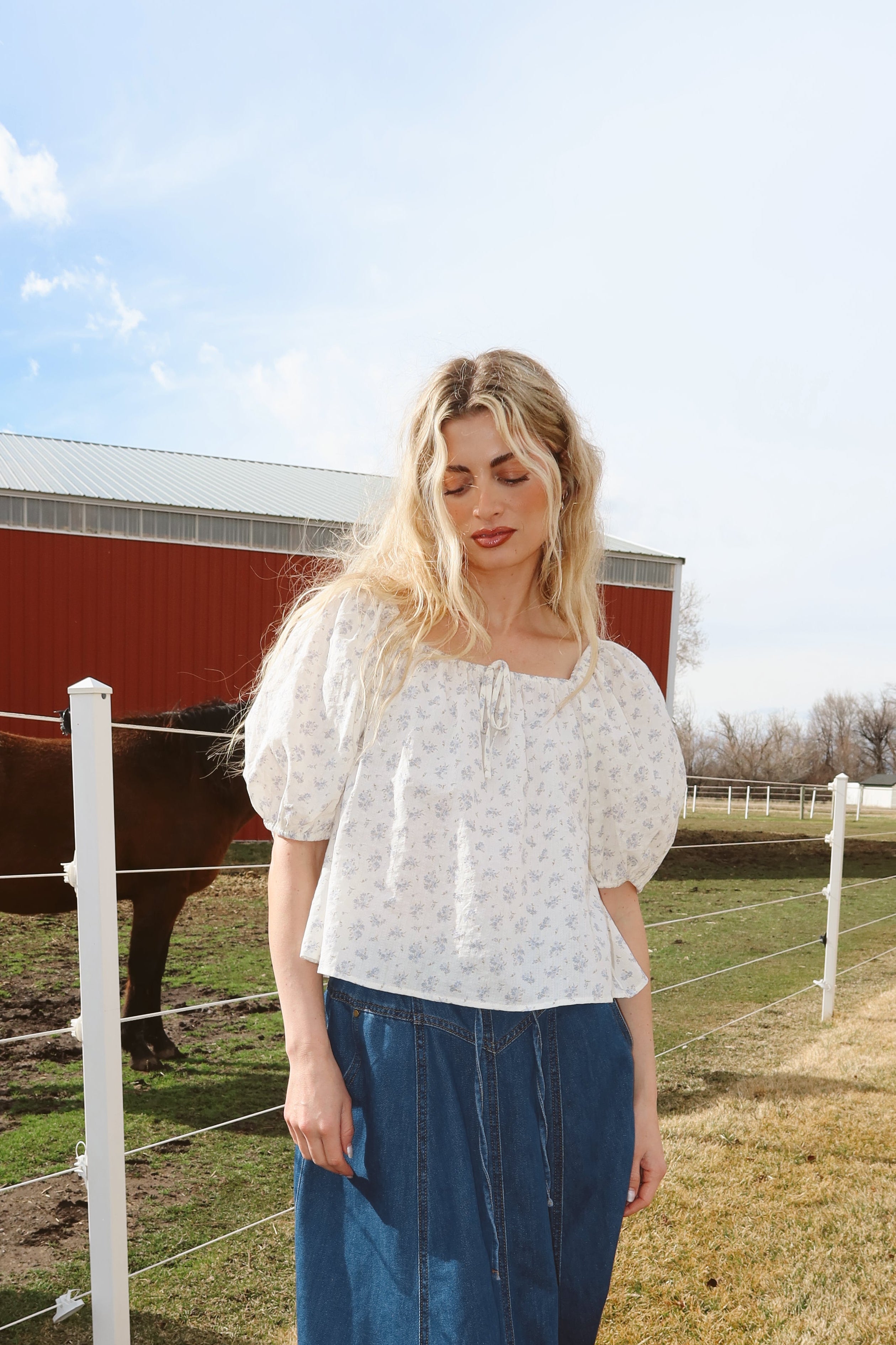 Rosebud Floral Blouse Main image