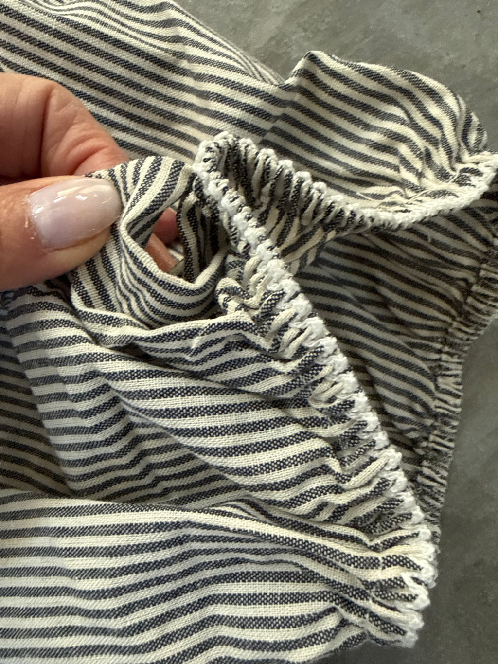 FINAL SALE - FLAWED Remi Pinstripe Blouse - Large