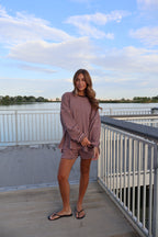 Cameron Stripe Fleece Shorts