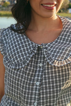 Eloise Plaid Tank with Collar