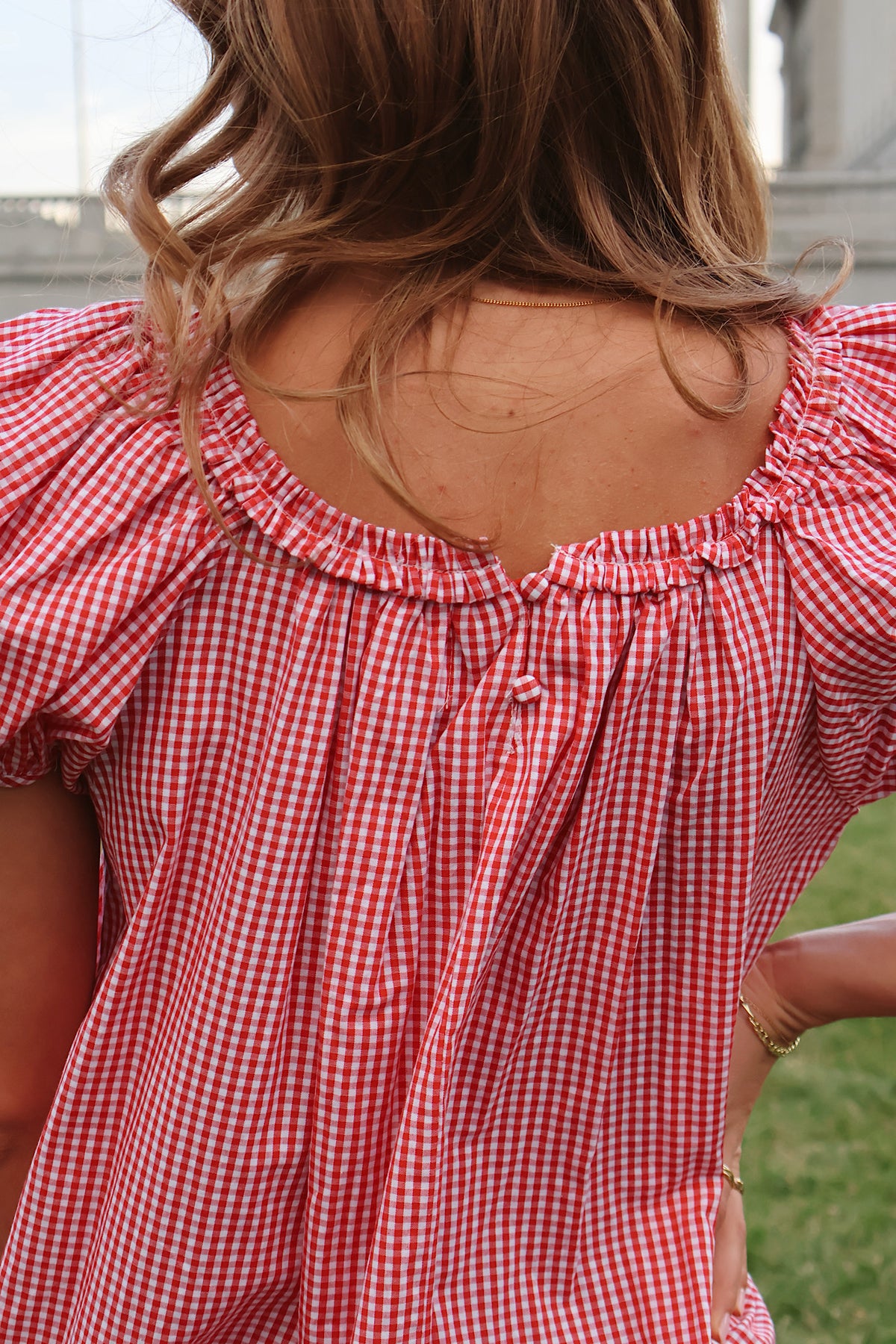 Teddy Gingham Ruffle Dress Secondary image