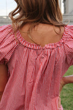 Teddy Gingham Ruffle Dress