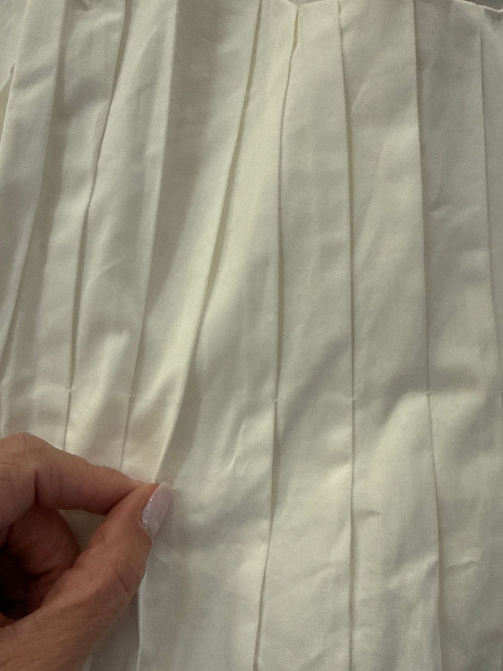 FINAL SALE - FLAWED White pintuck blouse - Small