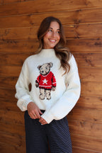 Teddy Bear Sweater in Ivory