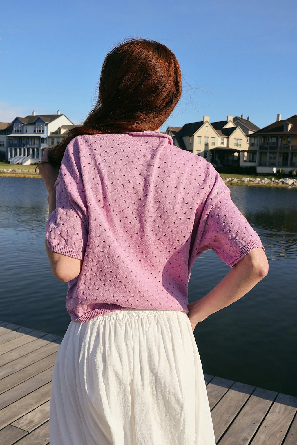 Seaside Sorbet Pointelle Cardigan
