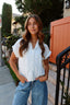 Hattie Cotton Ruffle Blouse