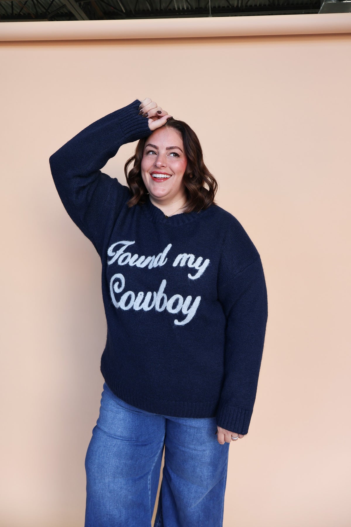 Found My Cowboy Sweater in Navy