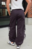 Downtown Side Tie Jogger Pants in Charcoal
