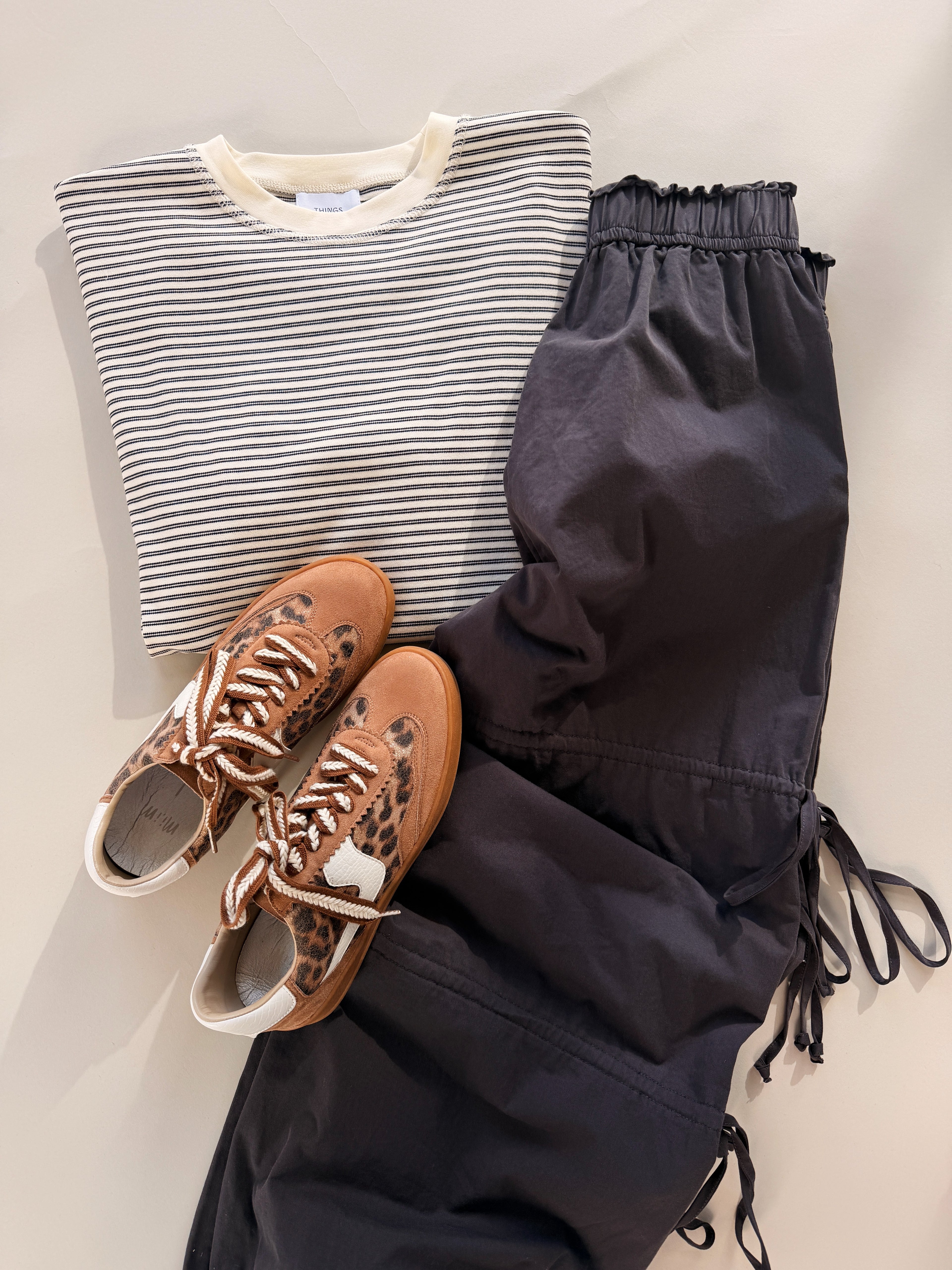 Billie Stripe Tee in Ivory