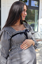 Plaid Dress in Navy