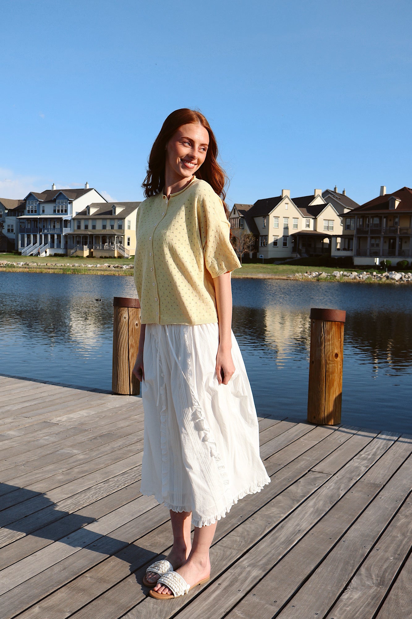Seaside Sorbet Pointelle Cardigan Secondary image