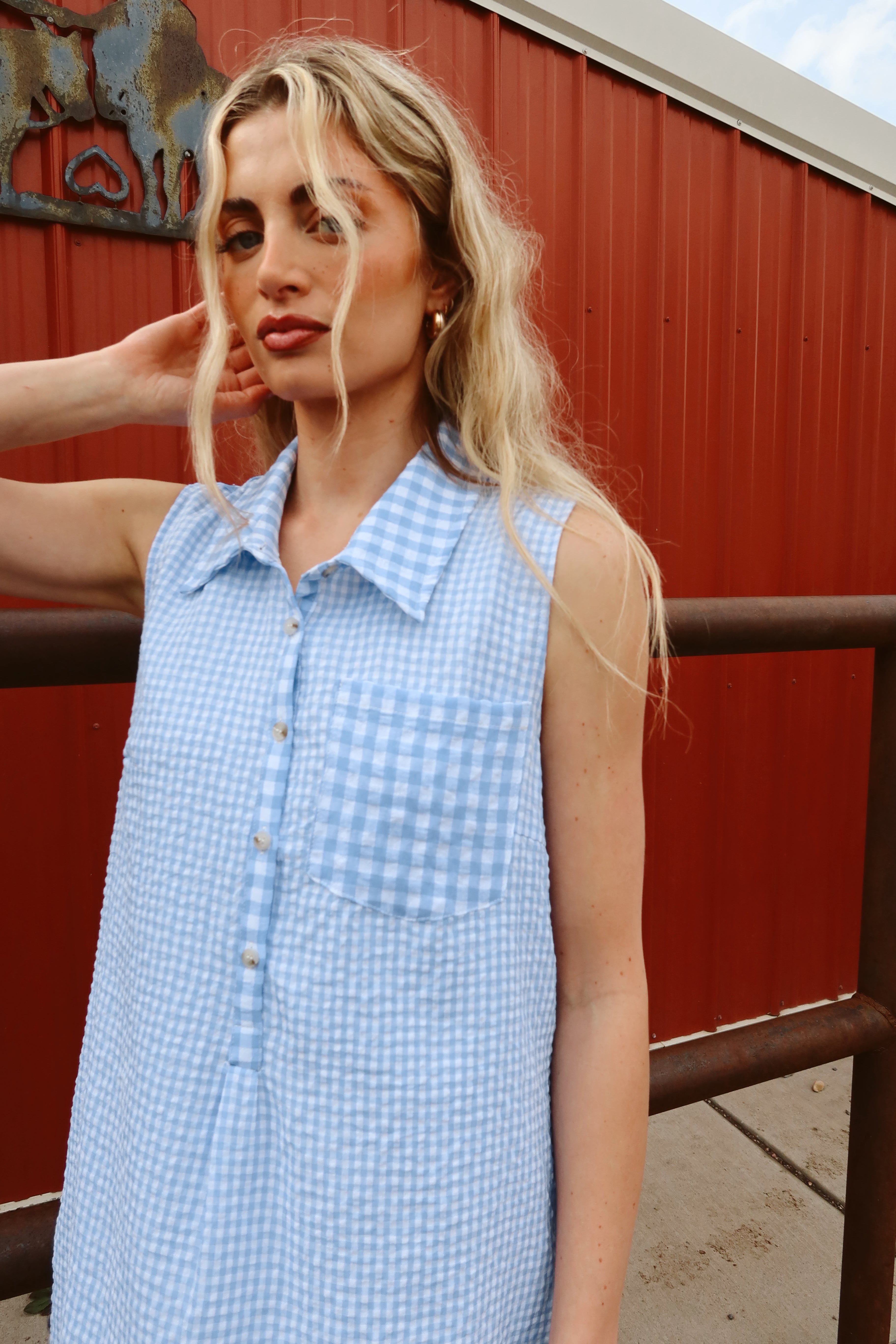 Bluebell Gingham Shirt Dress Secondary image