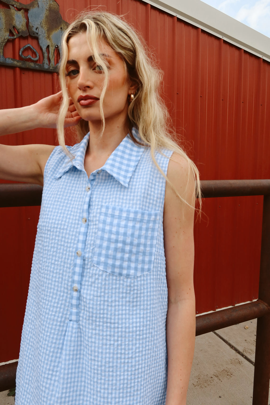 Bluebell Gingham Shirt Dress
