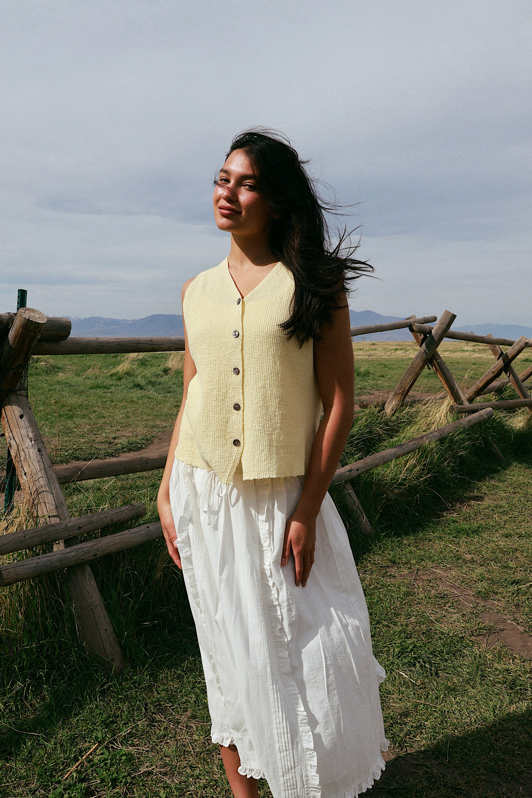 Rae Knit Tank in Butter Yellow Secondary image