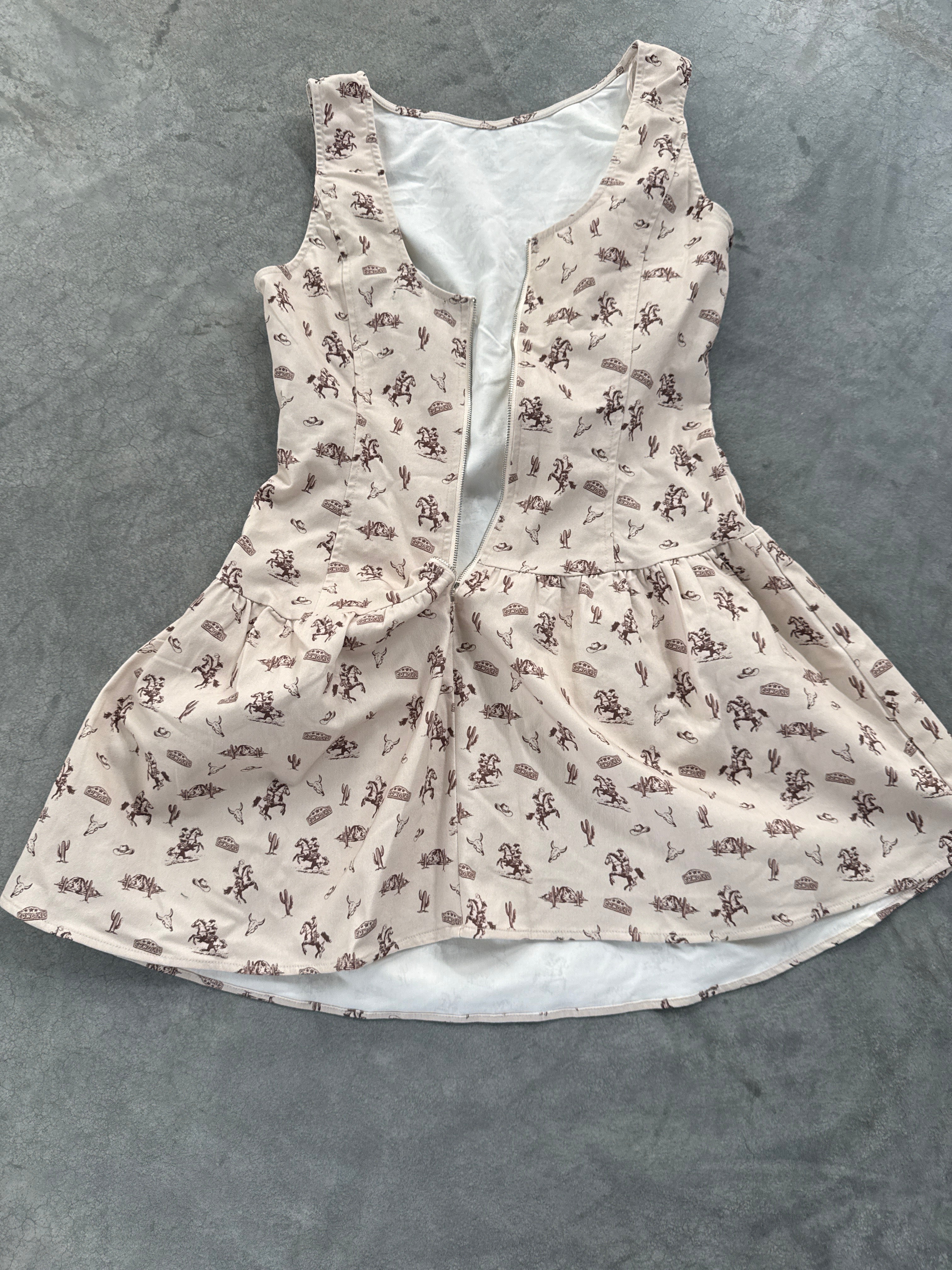 FINAL SALE - FLAWED Rodeo Print Dress - Medium