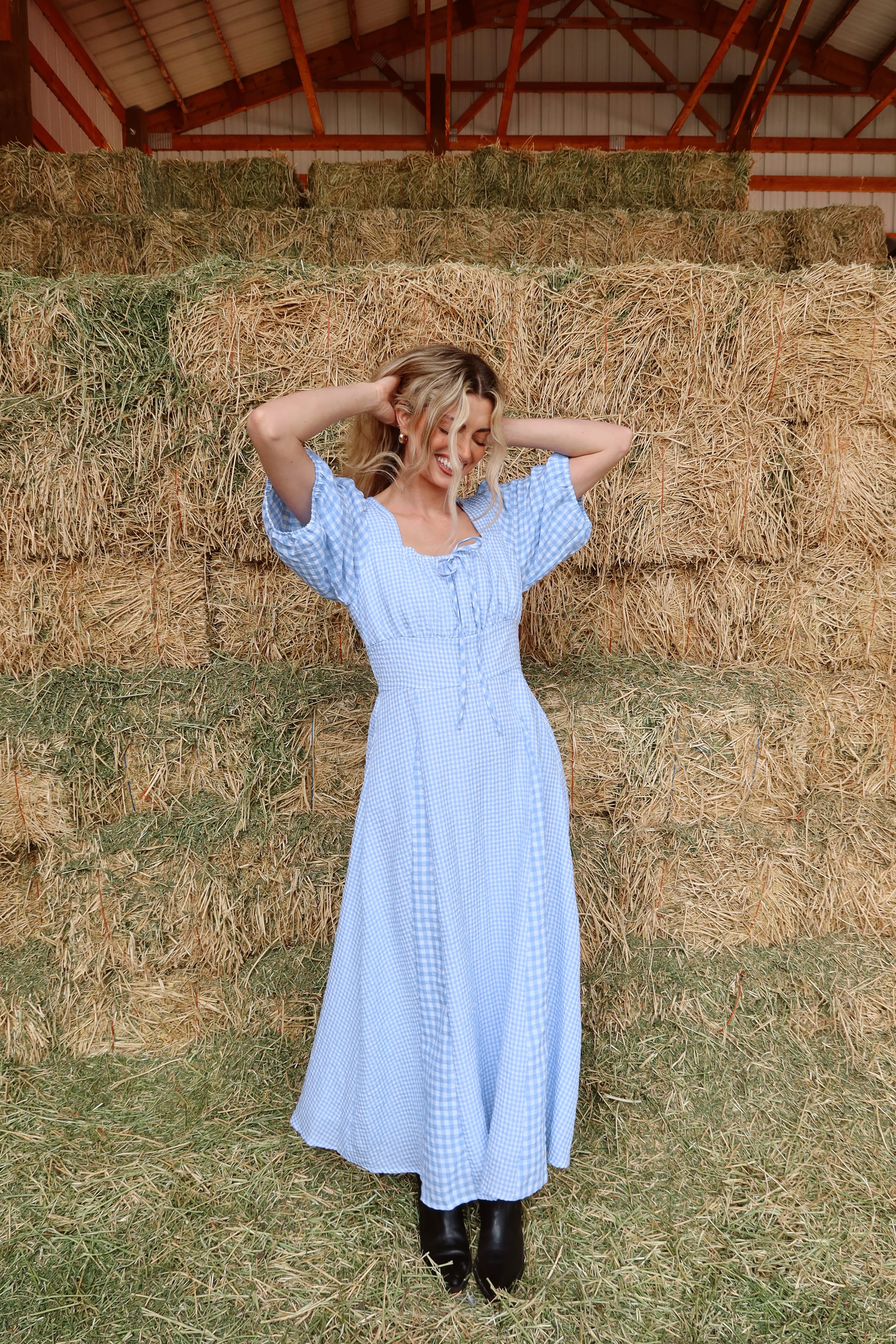 Bluebell Gingham Maxi