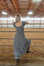Blackberry Gingham Maxi
