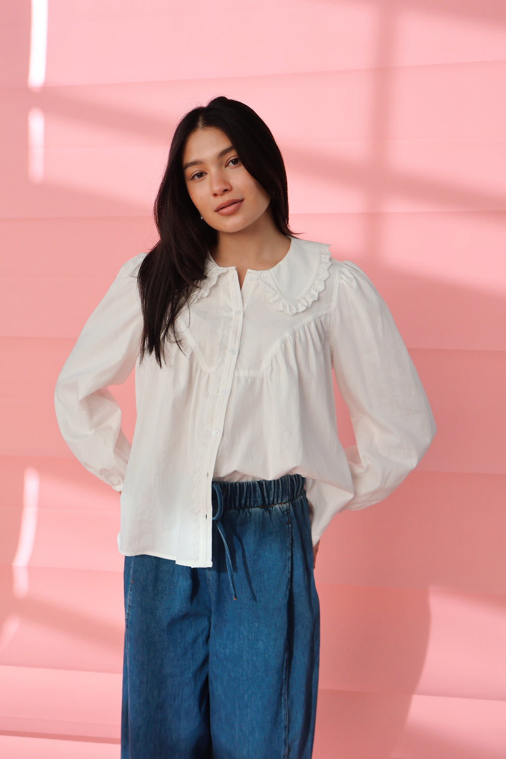 Everly White Blouse